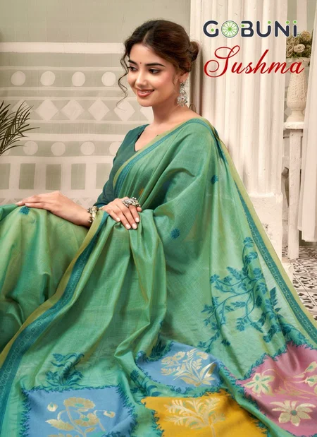 Sushma By Gobuni Premium Cotton Printed Saree